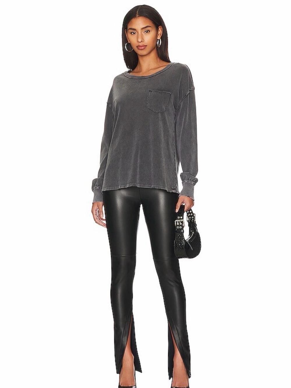 We The Free Fade Into You Top in Washed Black - Picture 4 of 6